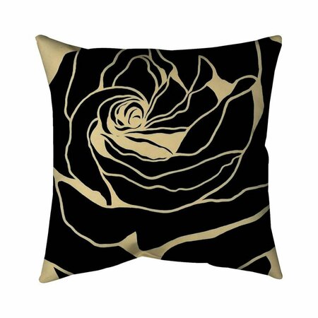 FONDO 20 x 20 in. Silhouette of A Rose-Double Sided Print Indoor Pillow FO2791695